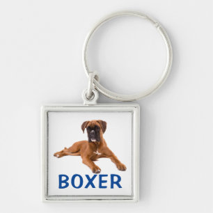 Llavero Llaverito de perro cachorro Boxer azul amor