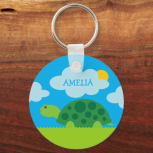 Llavero Llaverito de tortuga verde adorable para niños
