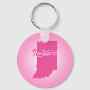 Llavero Llaverito del Estado de Indiana Rosa