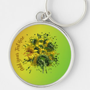 Llavero Llaverito Personalizado de Girasol con Gradiente A
