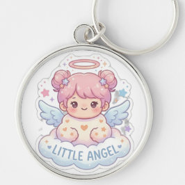 Llavero Llaverito Redondo de Chica Chibi Angelito Kawaii