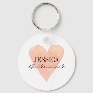 Llavero Llaveritos personalizados de corazón acuarela cora