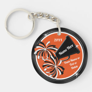 Llavero Llaveritos Personalizados de Porristas Naranja, Ne