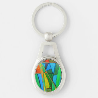 Llavero Llavero--Verde del vidrio de Murano
