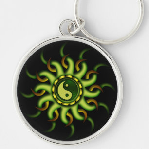 Llavero Llavero, Yin Yang Sun, verde del oro