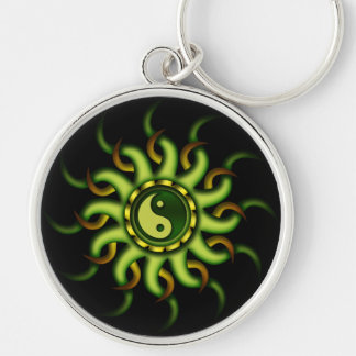 Llavero Llavero, Yin Yang Sun, verde del oro