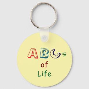 Llavero Llaves de acrílico de las ABC de la vida