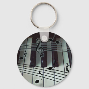 Llavero Llaves del piano y notas de la música