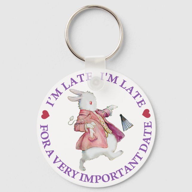 Llavero ¡Llego tarde, estoy atrasado, por una fecha muy im (Anverso)