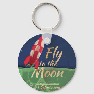 Llavero Llévame a la Luna cartel de viaje vintage
