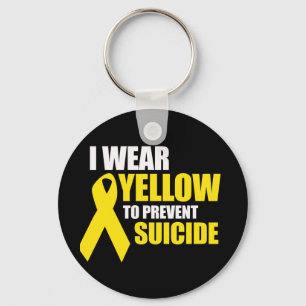 Llavero Llevo amarillo para prevenir suicidio -