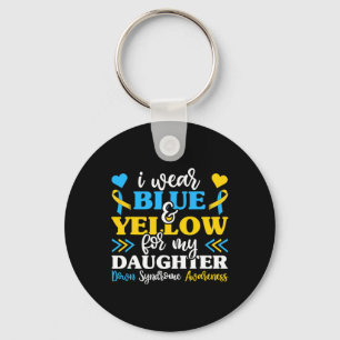 Llavero Llevo Azul Amarillo Por Mi Hija Mundo Abajo Síndro