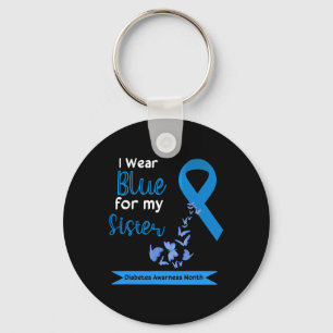 Llavero Llevo Azul Por Mi Hermana Guerreros De La Diabetes