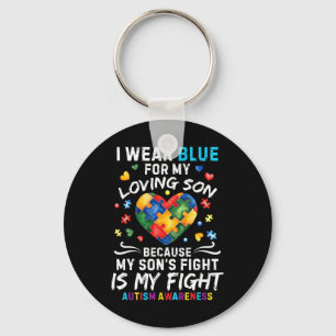 Llavero Llevo Azul Por Mi Hijo Rompecabezas Conciencia Sob