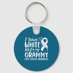 Llavero Llevo Blanco Grammy Conciencia del Cáncer de Pulmó