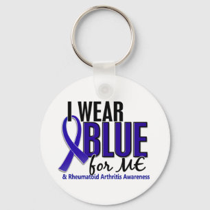 Llavero Llevo el azul yo RA de la artritis reumatoide