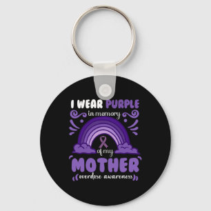 Llavero Llevo morado en memoria de mi hermana