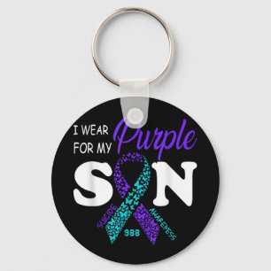 Llavero Llevo Morado Por La Conciencia De Prevención Del S