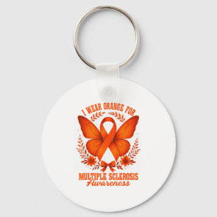 Llavero Llevo Naranja Para La Conciencia De La Esclerosis