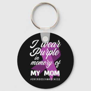 Llavero Llevo Púrpura En Memoria De Mi Mamá Advirtiendo Po