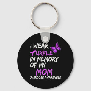 Llavero Llevo Púrpura En Memoria De Mi Mamá Sobredosis De