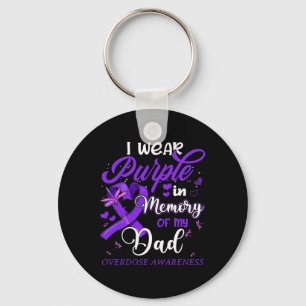 Llavero Llevo Púrpura En Memoria De Mi Papá Con La Sobredo
