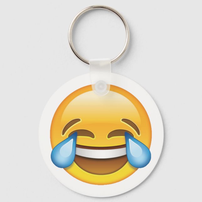Llavero Llorando lágrimas de emoji de alegría (Anverso)