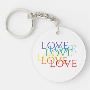 Llavero LLUVIA DE AMOR A LA Keychain del Círculo Acrílico