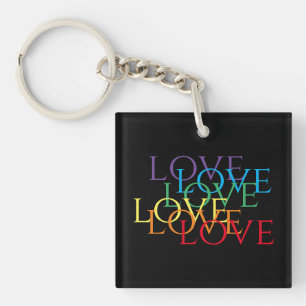 Llavero LLUVIA DE AMOR II Keychain cuadrado acrílico
