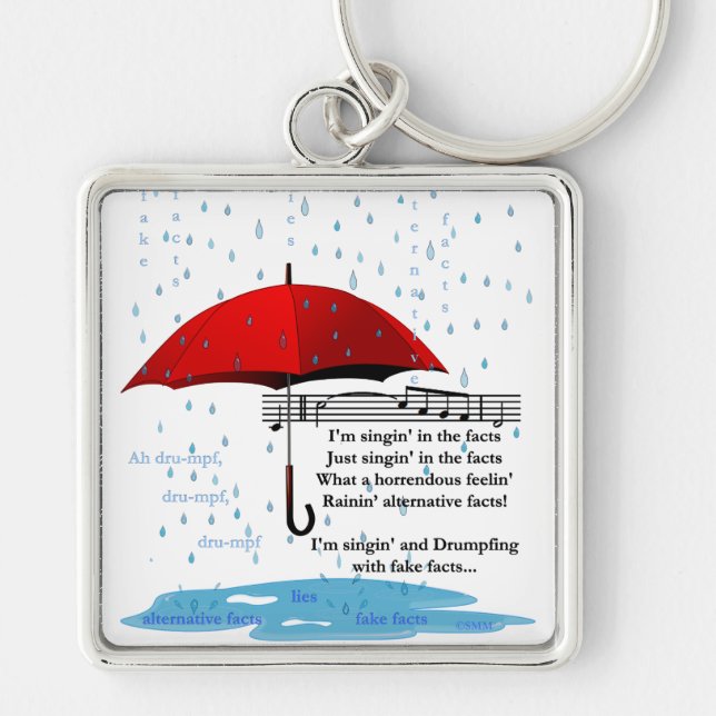 Llavero Lluvia de datos alternativos Premium Sq Keychain (Frente)