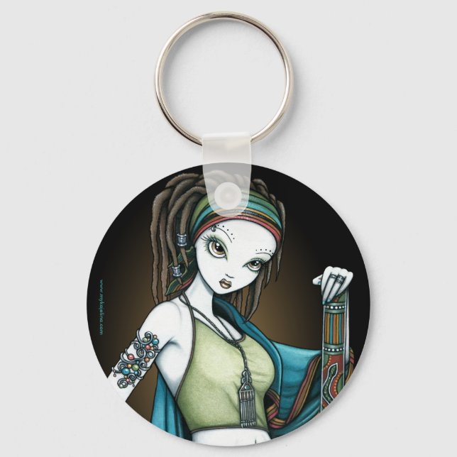 Llavero "Lluvia" Tribal Dreadlock Rain Maker Fae Keychain (Anverso)