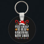 Llavero Lo Más Probable Es Jugar Baloncesto Con Santa Navi<br><div class="desc">Lo Más Probable Es Jugar Baloncesto Con Navidades De Santa</div>