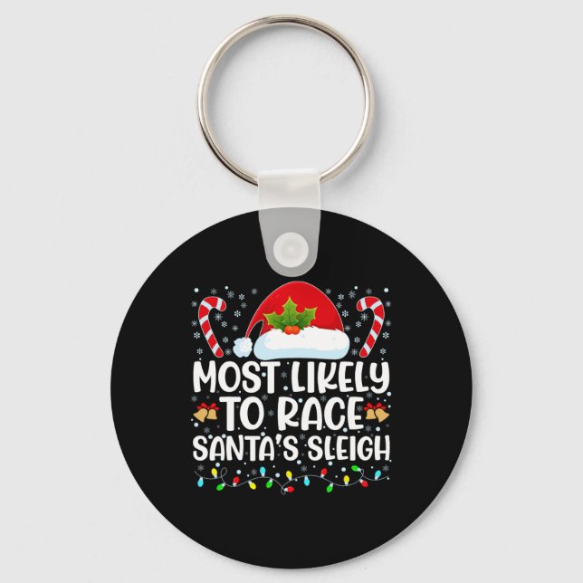 Llavero Lo más probable es que la familia Sleigh de Santa  (Anverso)