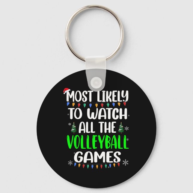 Llavero Lo más probable es que vean los juegos de voleibol (Anverso)
