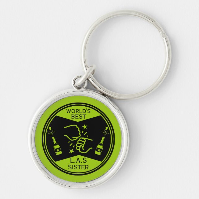 Llavero Lo mejor del mundo como una hermana (Frente)