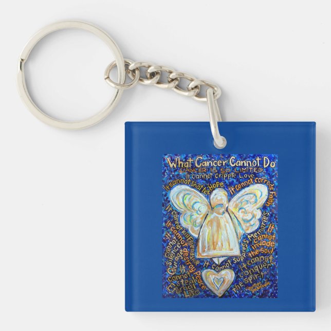Llavero Lo que el cáncer no puede hacer Angel Poem Pendant (Frente)