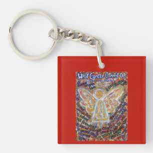 Llavero Lo que el cáncer no puede hacer Poem Angel Pendant