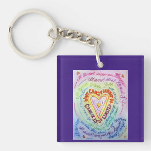 Llavero Lo que el cáncer no puede hacer Poem Heart Pendant