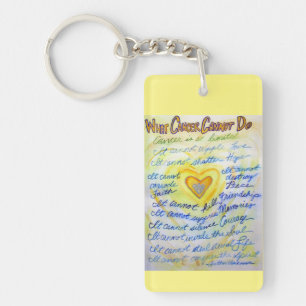 Llavero Lo que el cáncer no puede hacer poema Pendant Key