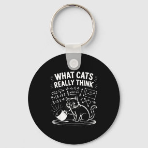 Llavero Lo que los gatos realmente piensan meme de gato di