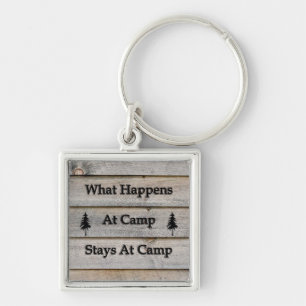 Llavero Lo que pasa en el campamento se queda en el campam