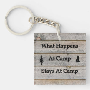 Llavero Lo que pasa en el campamento se queda en el campam