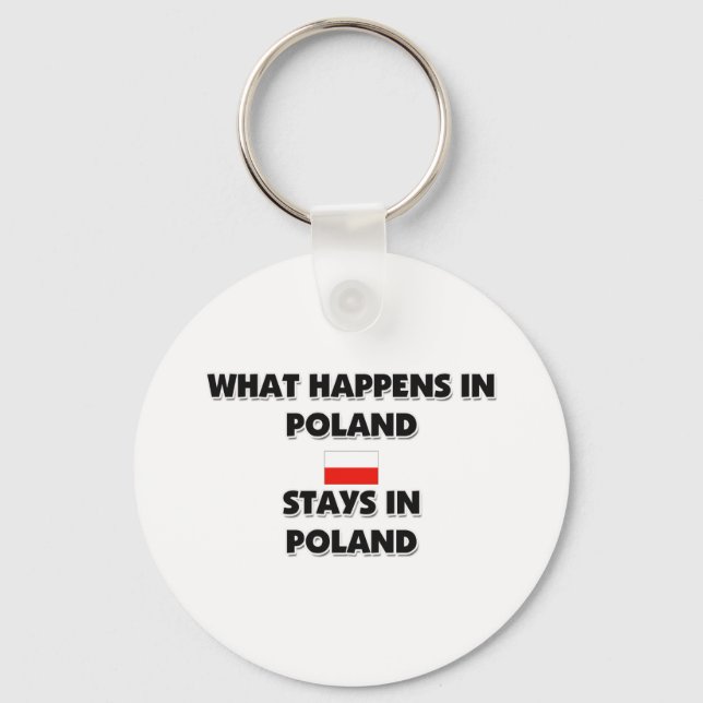 Llavero Lo Que Pasa En POLONIA Se Queda Allí (Anverso)