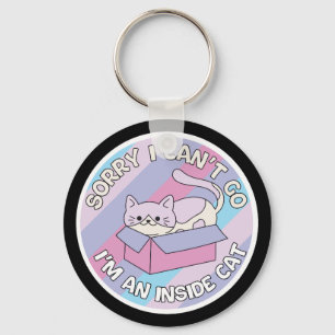 Llavero Lo siento, no puedo ir, soy un gato de interior di