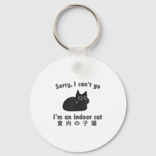Llavero Lo siento, no puedo ir, soy un gato de interior di