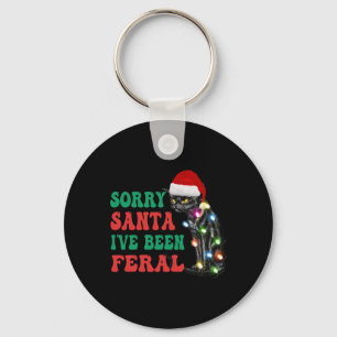 Llavero Lo siento Santa He sido Feral Fun Cat Navidades Li