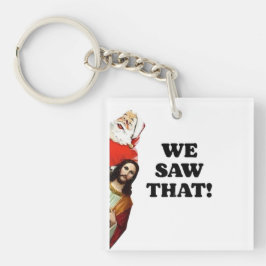 Llavero ¡LO VIMOS! Papá Noel y Jesús siempre están mirando