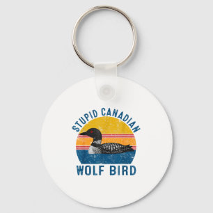 Llavero Lobo canadiense divertido Loon Bird Humor cita 