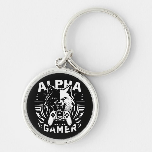 Llavero Lobo Gamer Alfa Yin Yang (Frente)