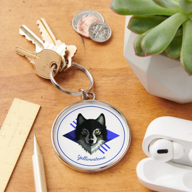 Llavero Lobo Keychain Yellowstone (Escritorio )